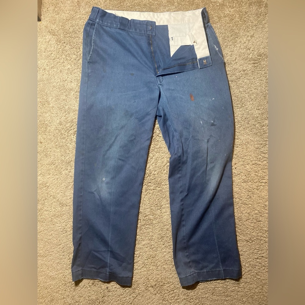 Distressed Navy Blue Dickies 874